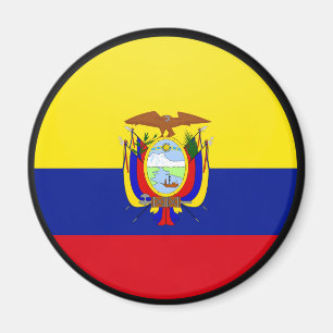 Imán Círculo de Bandera de Calidad de Ecuador