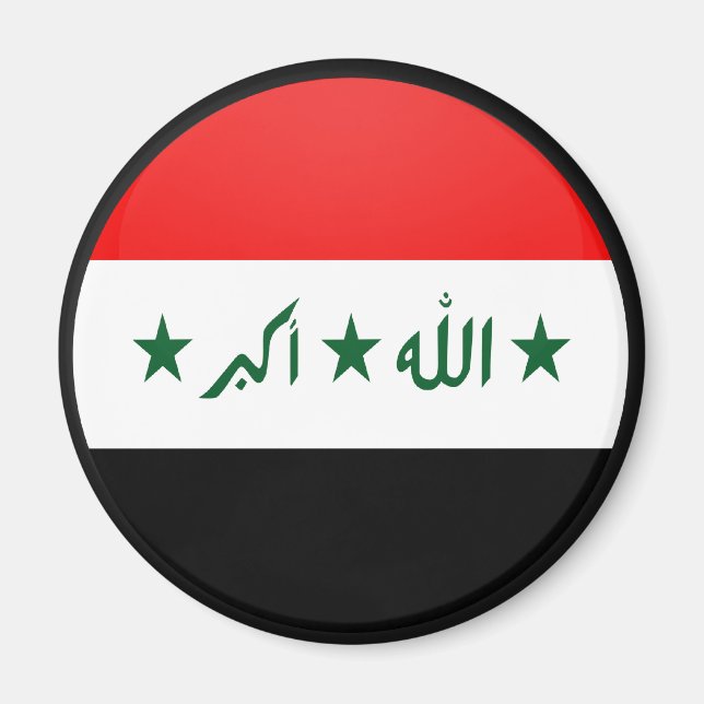Imán Círculo de bandera de calidad de Iraq (Frente)