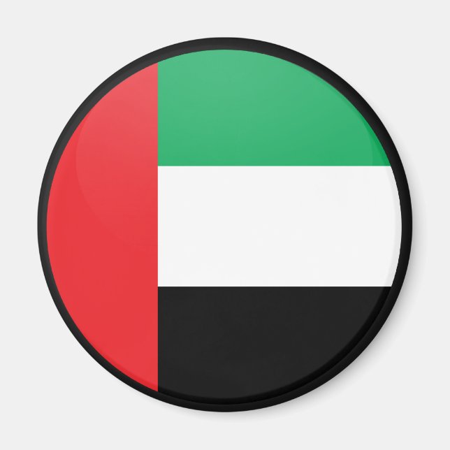Imán Círculo de Bandera de Calidad de Uae (Frente)