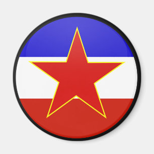 Imán Círculo de bandera de calidad de Yugoslavia