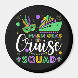 Imán Círculo de coincidencias de crucero Mardi Gras