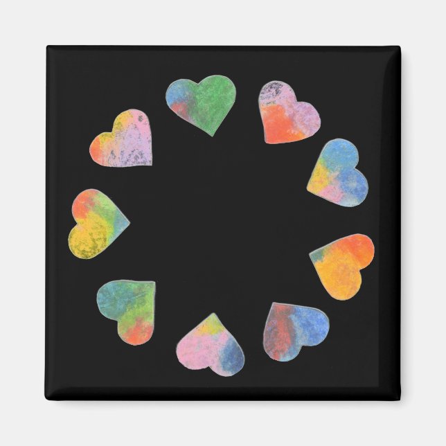 Imán Círculo de corazones (Frente)