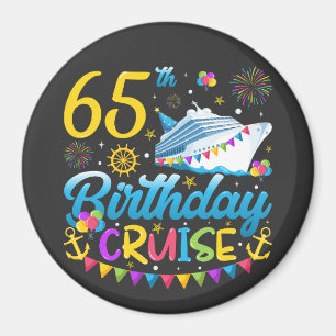 Imán Círculo de Fiesta del 65.º crucero de cumpleaños