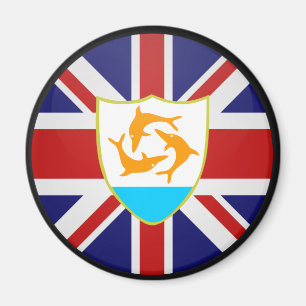 Imán Círculo de la bandera de la calidad de Anguila