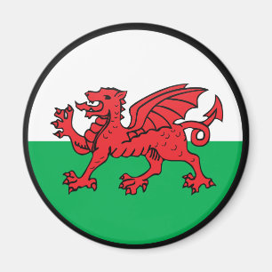 Imán Círculo de la bandera de la calidad Galés