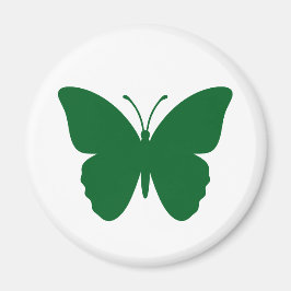 Imán Círculo de Mariposa Verde en Forma