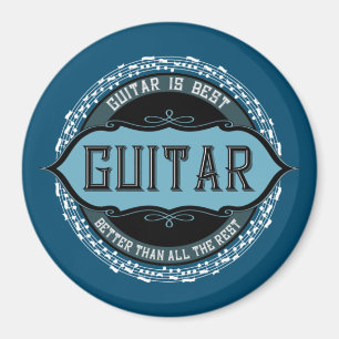 Imán Círculo de notas de música de guitarra