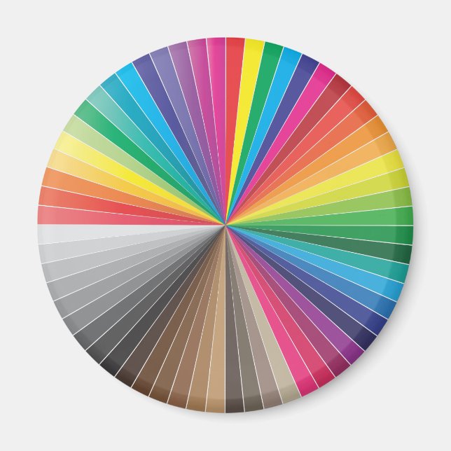 Imán círculo de oscilaciones de color (Frente)