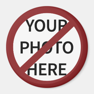 Imán Círculo de prohibición roja de personalizable sin 