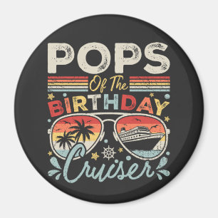 Imán Círculo de vacaciones de crucero de cumpleaños