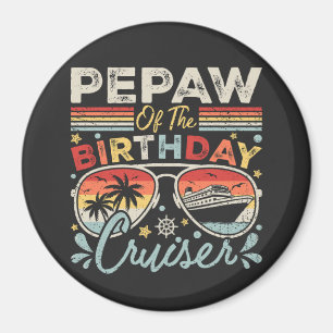 Imán Círculo de vacaciones de crucero de cumpleaños