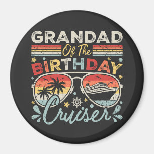 Imán Círculo de vacaciones de crucero de cumpleaños