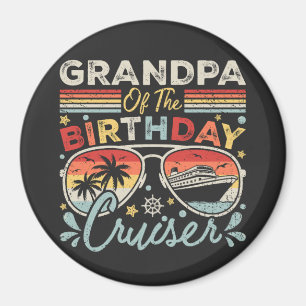 Imán Círculo de vacaciones en crucero de cumpleaños