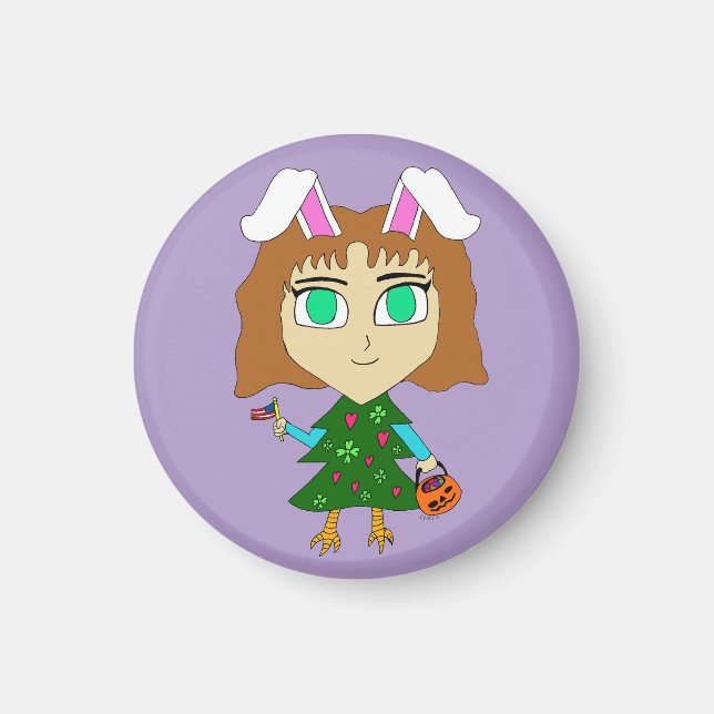 Imán Círculo de varias vacaciones (Frente)