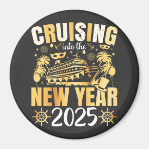 Imán Círculo del crucero en el nuevo año 2025