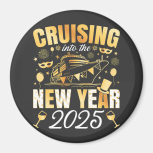 Imán Círculo del crucero en el nuevo año 2025