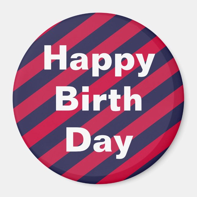 Imán Círculo especial del Día del Nacimiento Feliz (Frente)