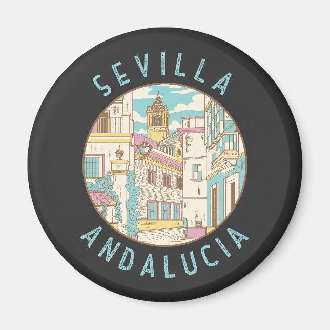 Imán Círculo perturbado de Sevilla España (Frente)