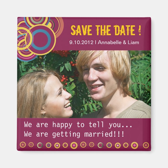 Imán Círculos de decoración -5 (Frente)