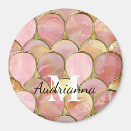 Imán Círculos de oro rosado de moda