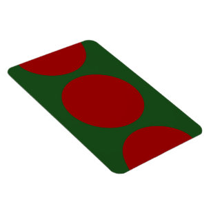 Imán Círculos rojos en verde