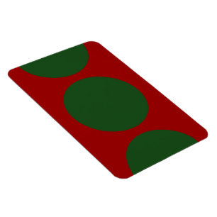 Imán Círculos verdes en rojo