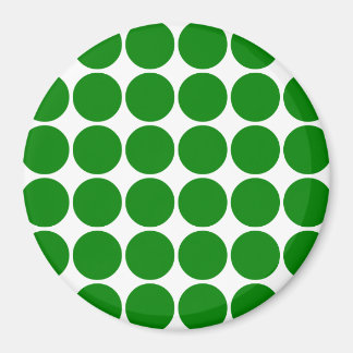 Imán Círculos y puntos de polka: puntos de polka verde