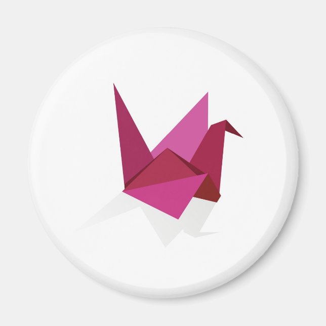 Imán cisne de origami (Frente)