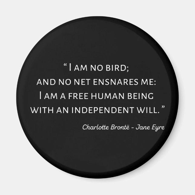 Imán Cita 2 de Jane Eyre - Estilo clásico (Frente)