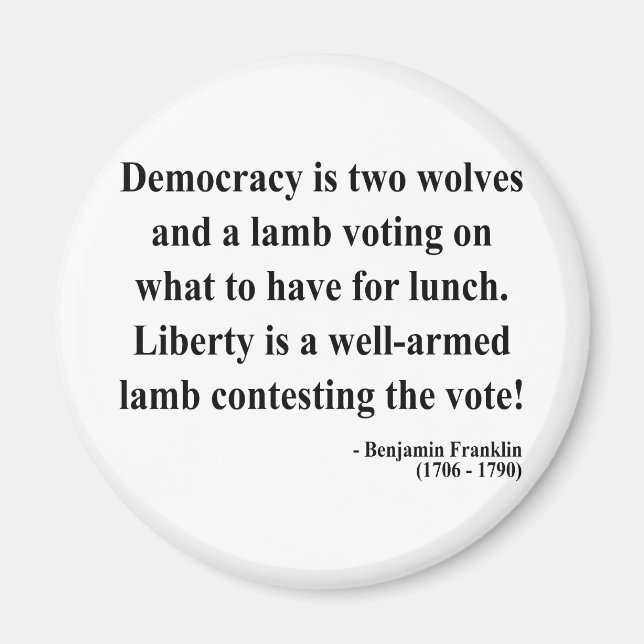 Imán Cita 2a de Ben Franklin (Frente)