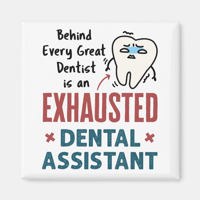 Imán Cita agotada de Asistente Dental Gracioso (Frente)