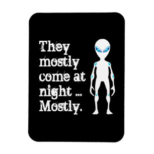 Imán Cita alienígena blanco negro
