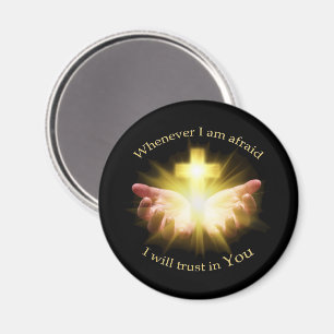 Imán Cita bíblica con manos cruzadas