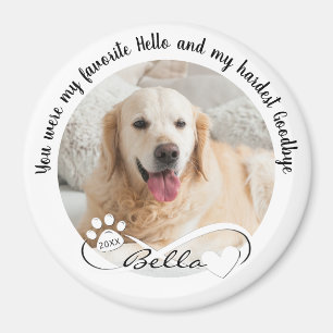 Imán Cita conmemorativa del perro 2 foto huella digital