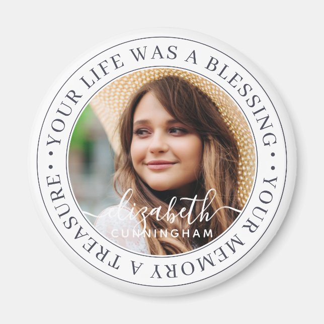 Imán Cita conmemorativa Personalizado de Moda elegante  (Frente)