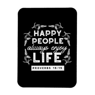 Imán Cita cristiana inspiradora de Proverbios 15:15