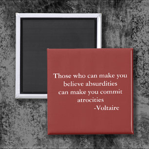Imán Cita de advertencia de Voltaire