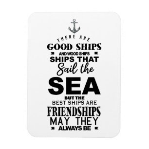 Imán Cita de amistad buenos barcos mejor aniversario