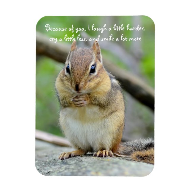 Imán Cita de amistad de Chipmunk supercuta (Vertical)