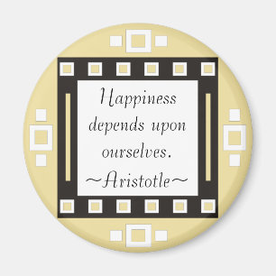 Imán Cita de Aristóteles de la felicidad - de
