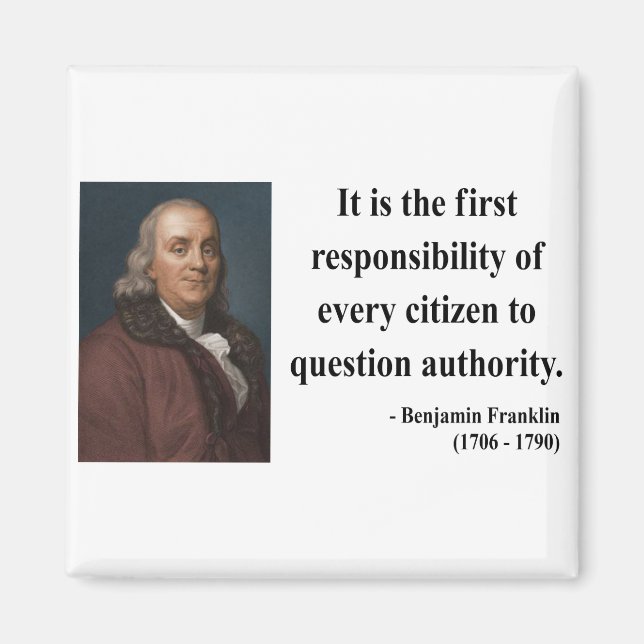 Imán Cita de Ben Franklin 3b (Frente)