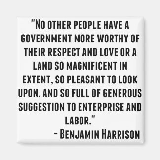 Imán Cita de Benjamin Harrison