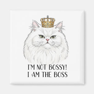Imán Cita de Bossy para gato persa blanco