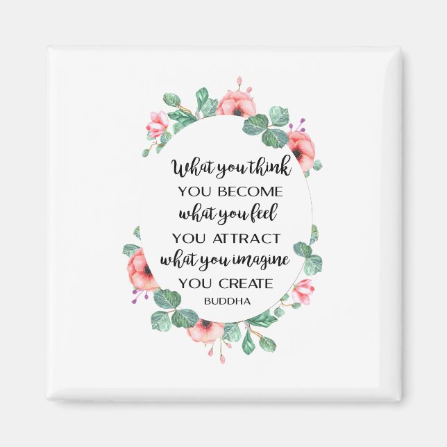 Imán cita de Buda inspiradora (Frente)