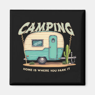 Imán Cita de camping y camping