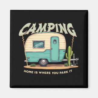 Imán Cita de camping y camping