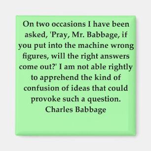 Imán Cita de Charles Babbage