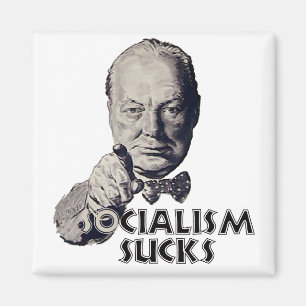 Imán Cita de Churchill: ¡El socialismo chupa!