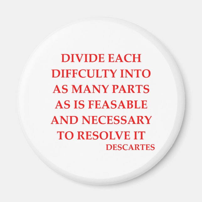 Imán Cita de DESCARTES (Frente)