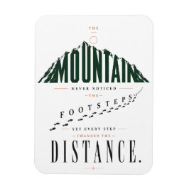 Imán Cita de distancia de huellas de montaña foto flexi